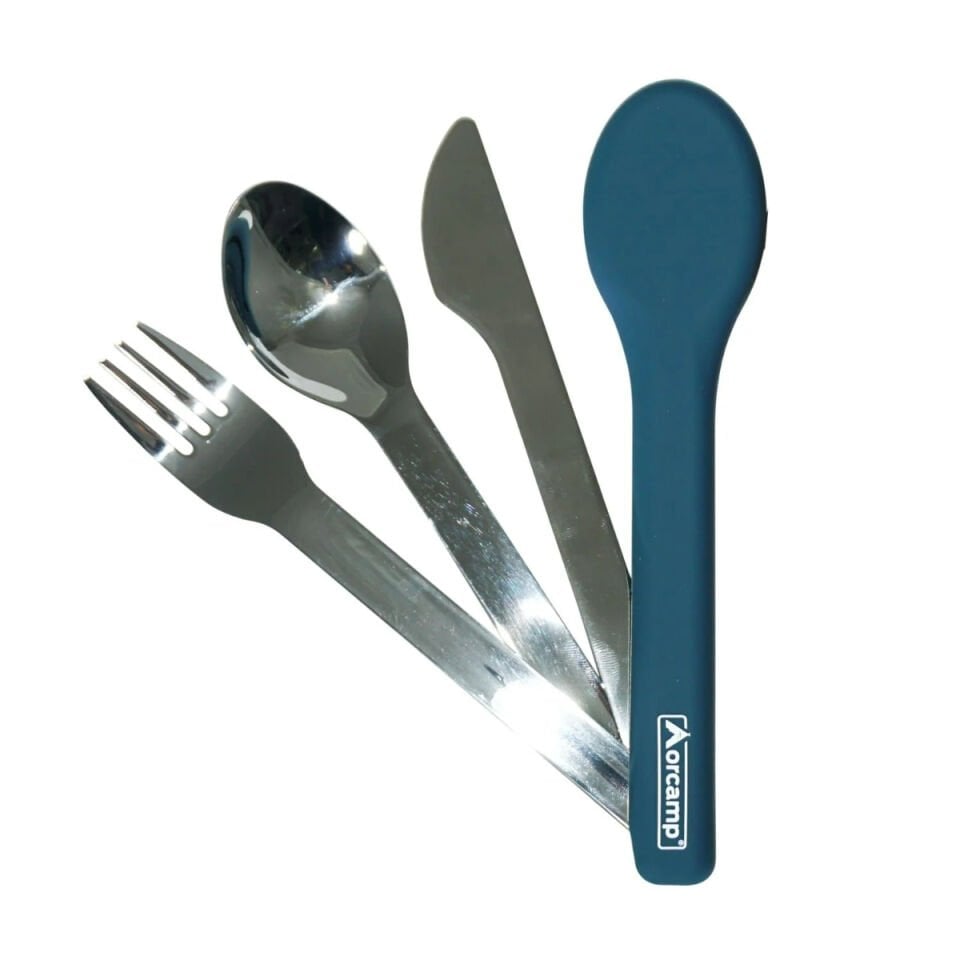 Orcamp Çatal Kaşık Bıçak Seyehat Seti Mavi OUT-1970