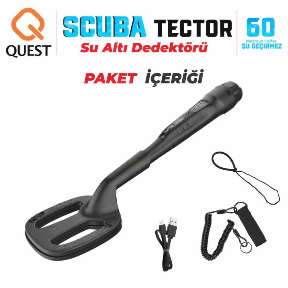 QUEST Scuba Tector Su Altı Dedektörü - Siyah