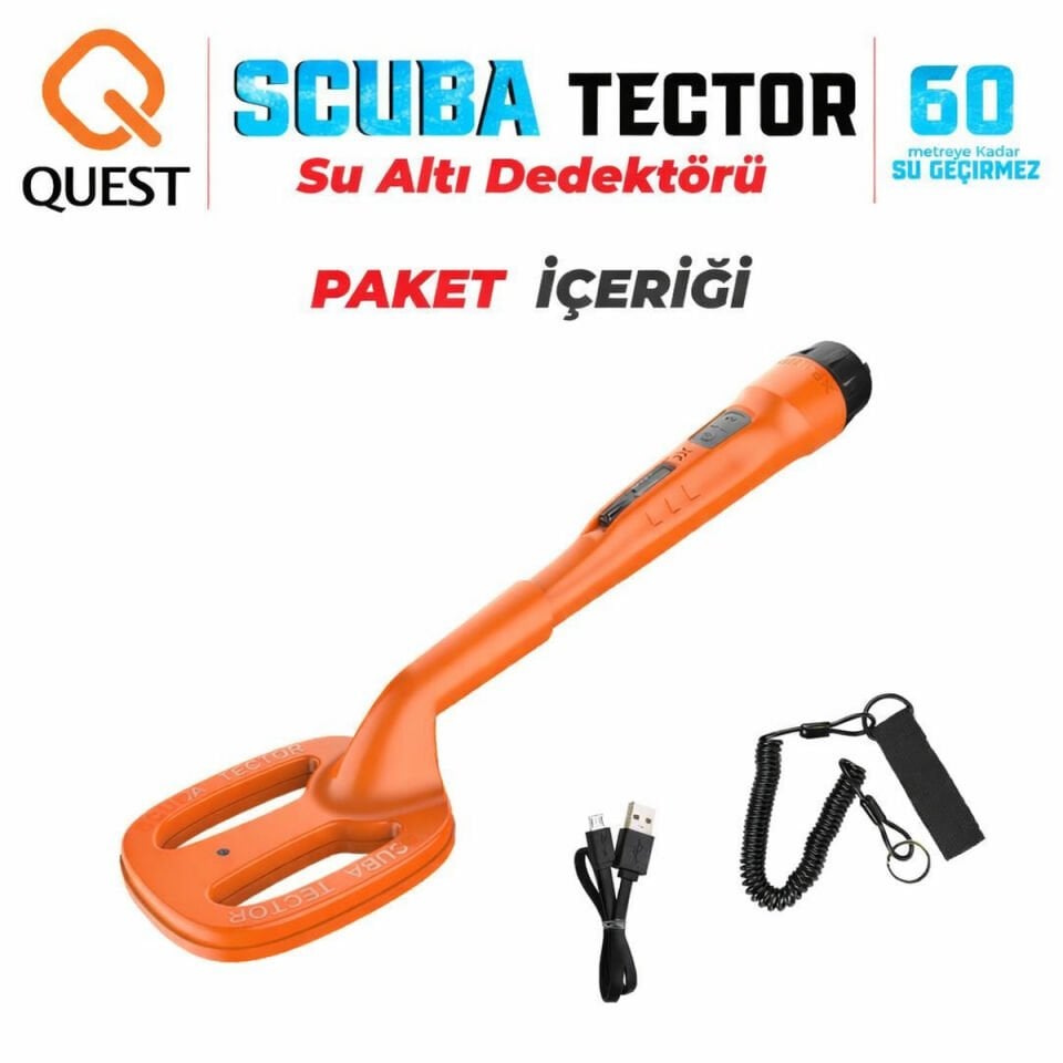 QUEST Scuba Tector Su Altı Dedektörü - Turuncu