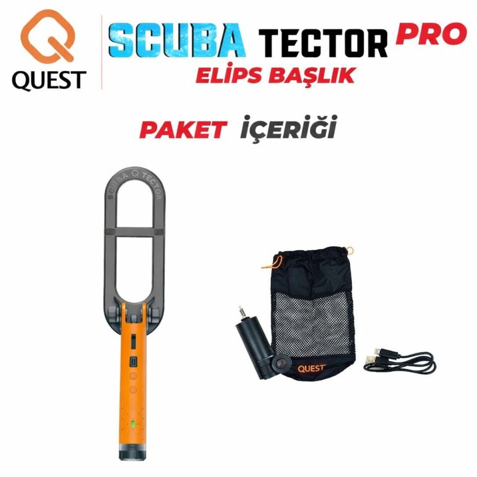 QUEST Scuba Tector PRO Su Altı Dedektörü&Sahil Arama Dedektörü