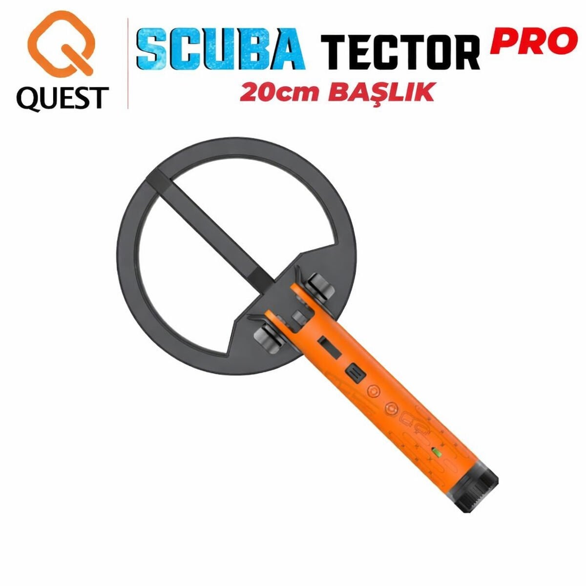 QUEST Scuba Tector PRO Su Altı Dedektörü&Sahil Arama Dedektörü - 20 cm Başlıklı