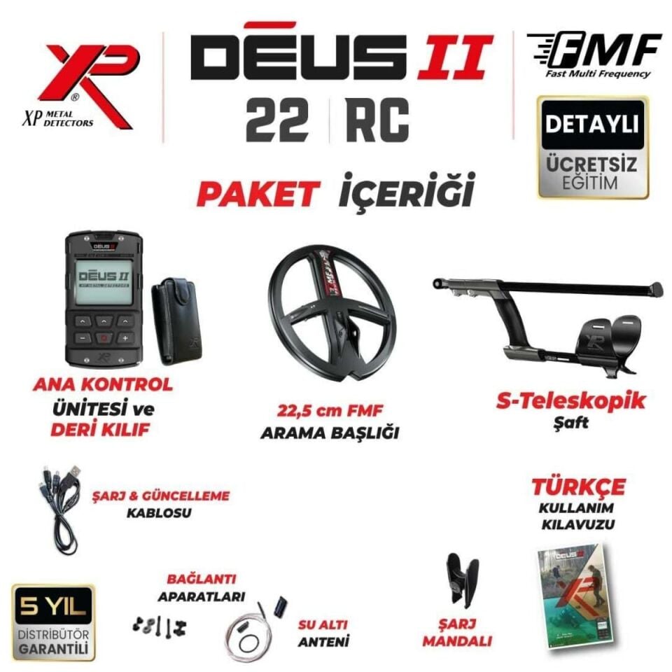 XP Deus 2 Dedektör - 22,5cm FMF Başlık, Ana Kontrol Ünitesi