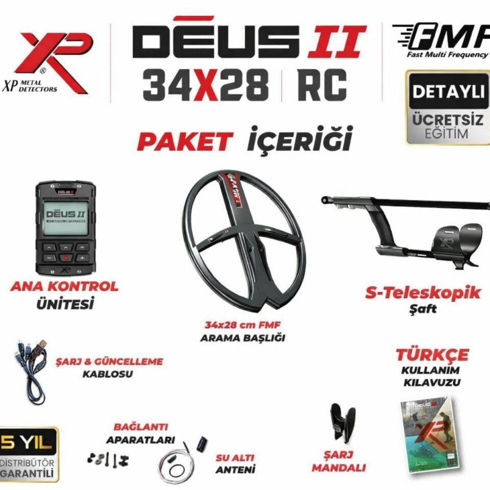 XP Deus 2 Dedektör - 34x28cm FMF Başlık, Ana Kontrol Ünitesi