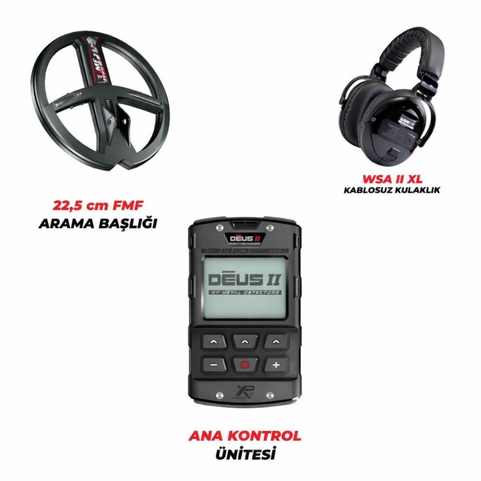 XP Xtrem Hunter Dedektör - DOUBLE PAKET WSAII XL Kulaklıklı 22-FMF-RC-WSA2XL