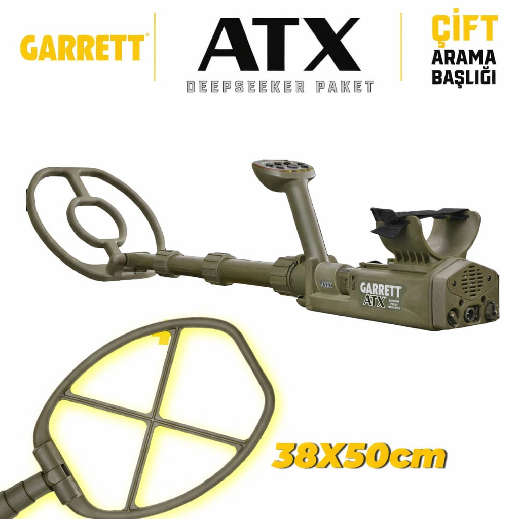 GarrettATX Basic Altın Dedektörü + 20'' Deepseeker Mono Arama Başlığı