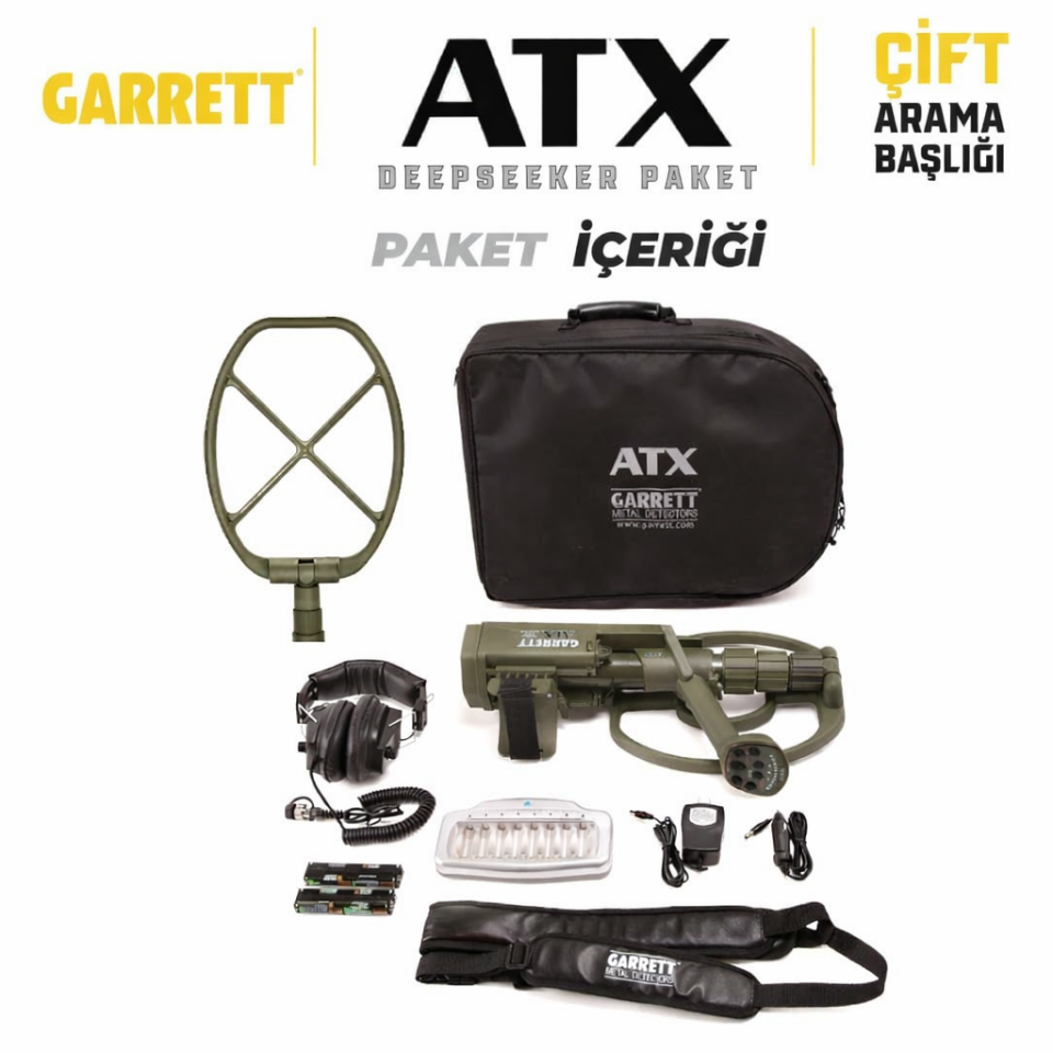 GarrettATX Basic Altın Dedektörü + 20'' Deepseeker Mono Arama Başlığı