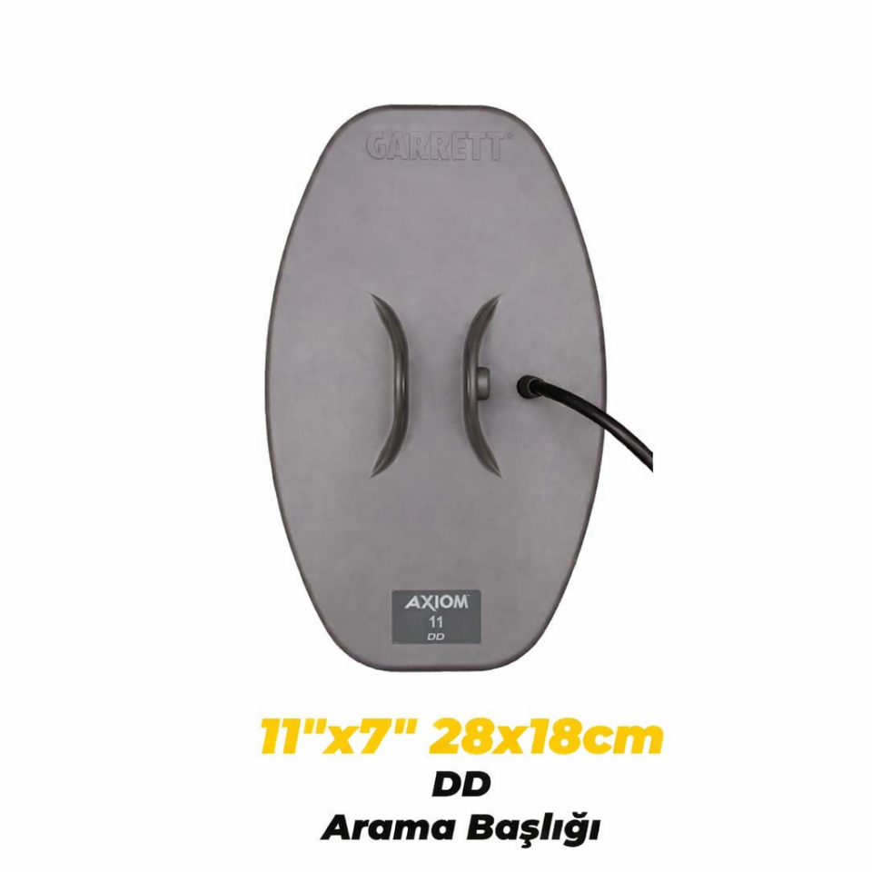 Garrett Axiom Remote Altın Dedektörü 34x28 cm Mono, 28x18 cm DD Başlıklı MS-2 Kablolu Kulaklık