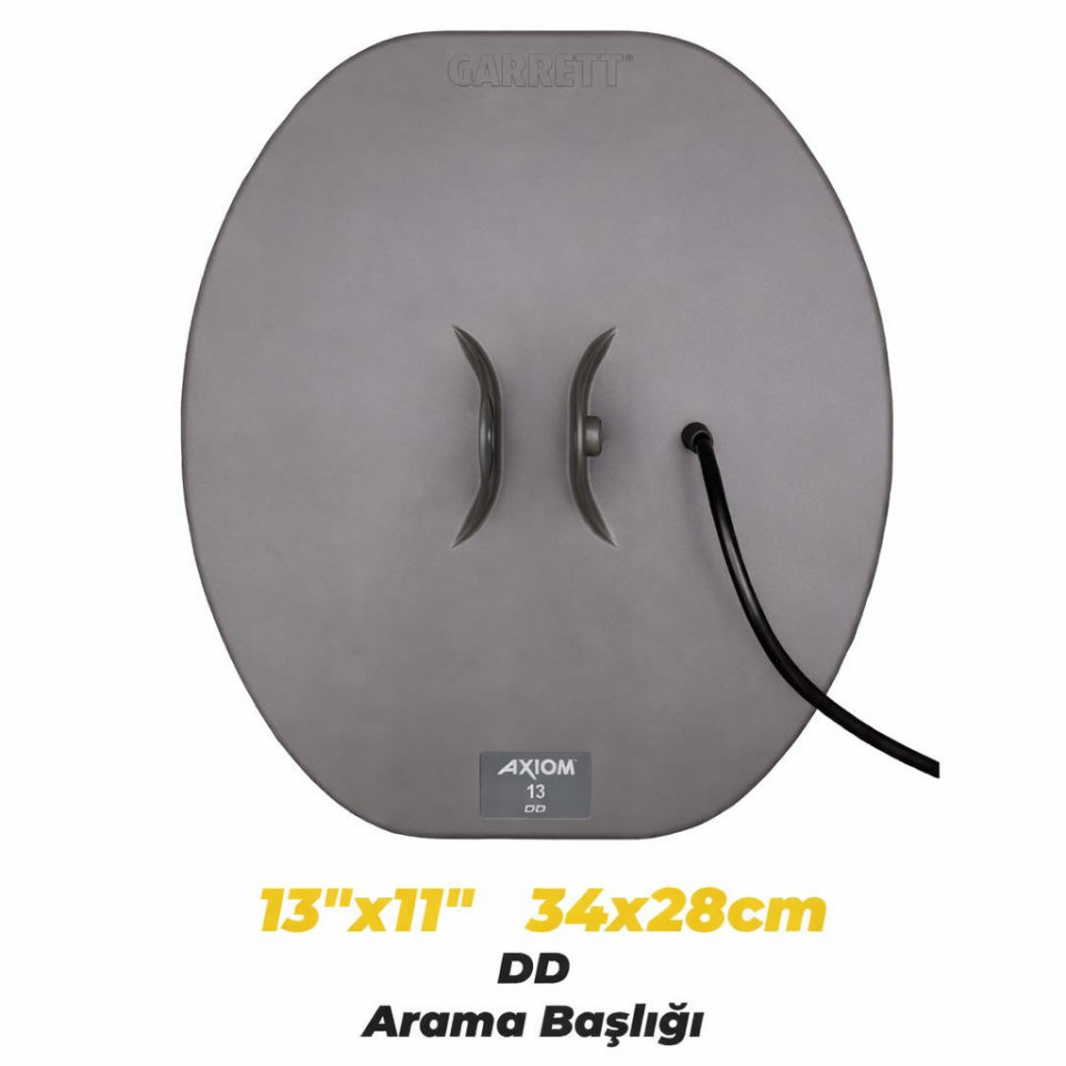 Garrett Axiom Standart Altın Dedektörü 34x28 cm DD, 28x18 cm MONO Başlıklı MS-3 Kablosuz Kulaklık