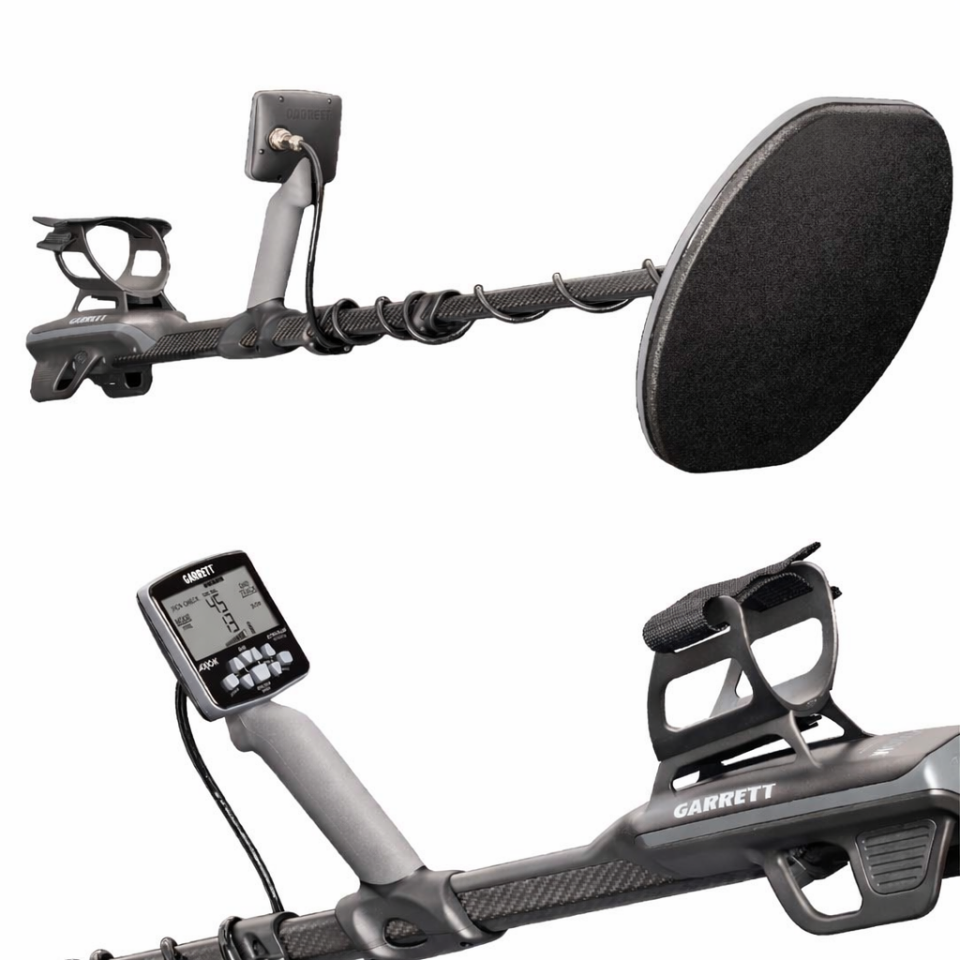 Garrett Axiom Standart Altın Dedektörü 34x28 cm DD, 28x18 cm MONO Başlıklı MS-3 Kablosuz Kulaklık